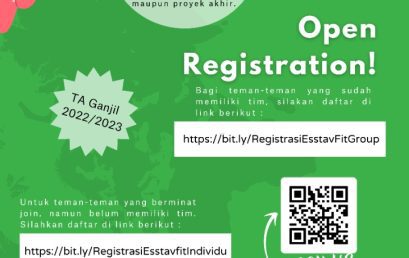 Info Pendaftaran–  Open Registration Esstav-FIT